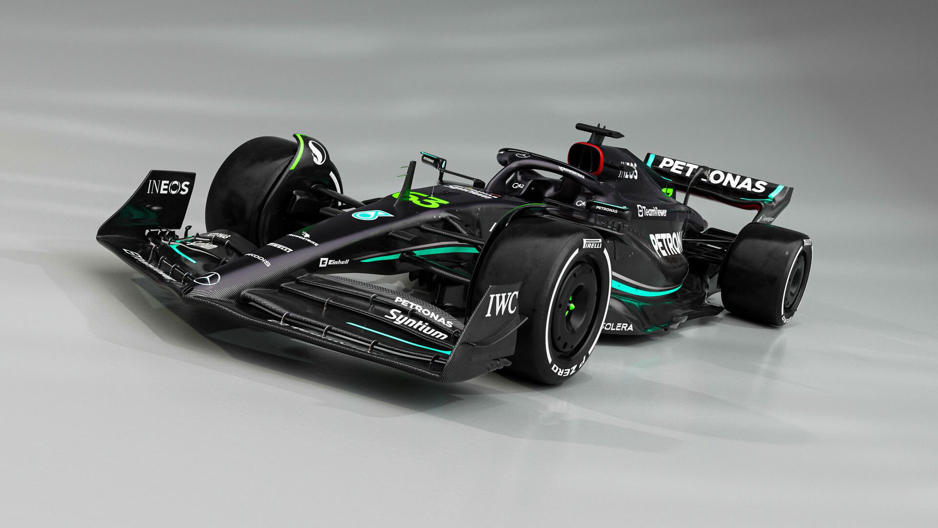 Wallpaper del W14 actual coche de Lewis Hamilton y George Russell