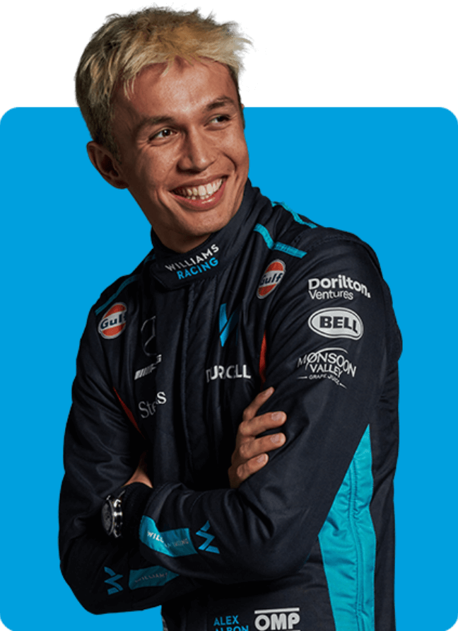 Alexander Albon Ansusinha, piloto tailandes. Actual piloto de la escuderia de william Racing