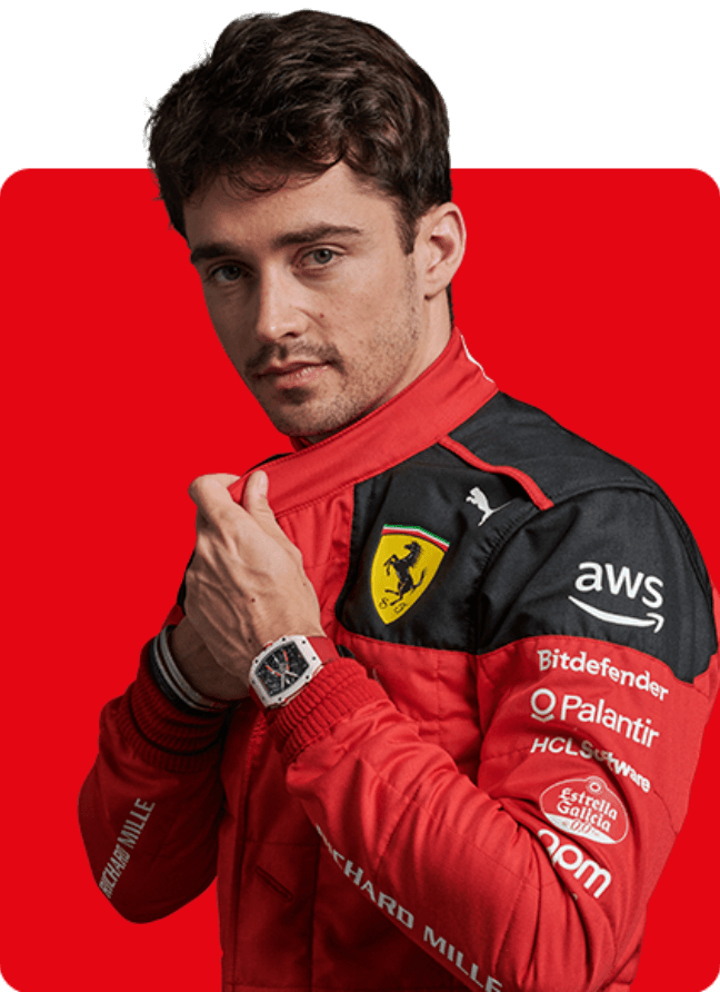 Charles Marc Hervé Perceval Leclerc, piloto Monegasco. Actualmente piloto de la escuderia Ferrari.