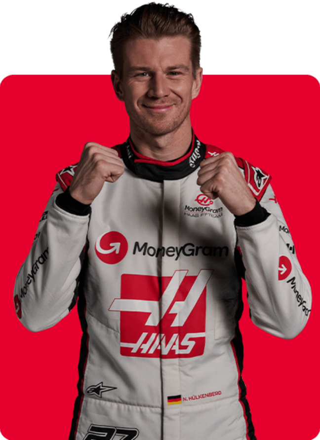 Nicolas Hülkenberg, o simplemente Nico Hülkenberg, es un piloto alemán de automovilismo. Desde 2010 hasta 2020 corrió en Fórmula 1 para Williams, Force India, Sauber, Renault, Racing Point y en 2022 para Aston Martin en las dos primeras carreras. En 2023 volvió a la categoría como piloto oficial de Haas.