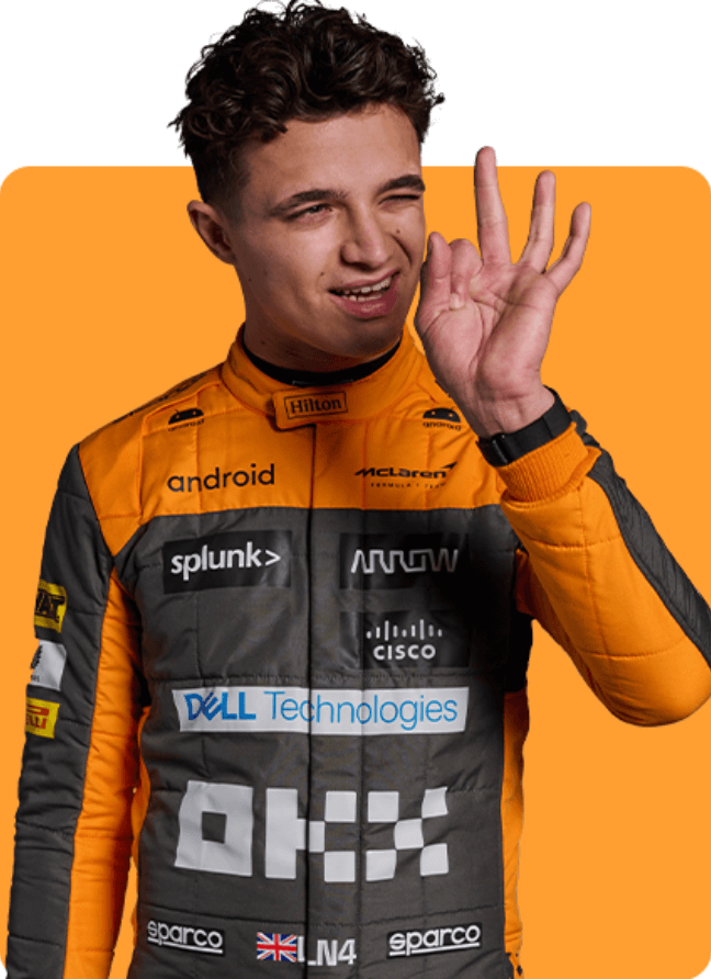 Lando Norris es un piloto de automovilismo británico que también posee la nacionalidad belga. Ha sido campeón del Campeonato Mundial de Karting en 2014, de la Fórmula 3 Europea en 2017 y subcampeón del Campeonato de Fórmula 2 de la FIA en 2018. Desde 2019 es piloto de la escudería McLaren de Fórmula 1.