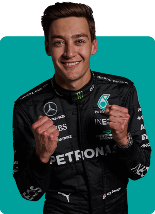 George William Russell es un piloto de automovilismo británico. Fue campeón de GP3 Series en 2017 y de Fórmula 2 en 2018. Desde 2019 hasta 2021 compitió para Williams en Fórmula 1. Desde 2022 es piloto de la escudería Mercedes-AMG Petronas.