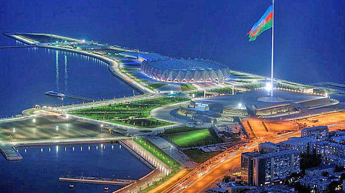 Imagen aerea del circuito de Baku