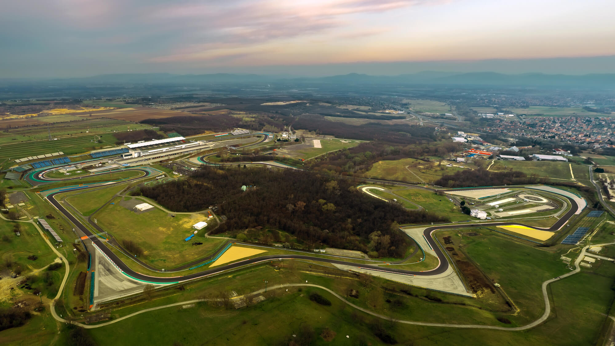 Imagen aerea de la curva 9 del circuito Hungaroring Gran premio de Hungria