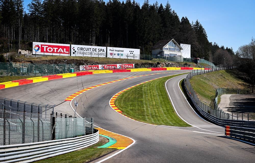 Curva 3 del circuito Spa-Francorchamps