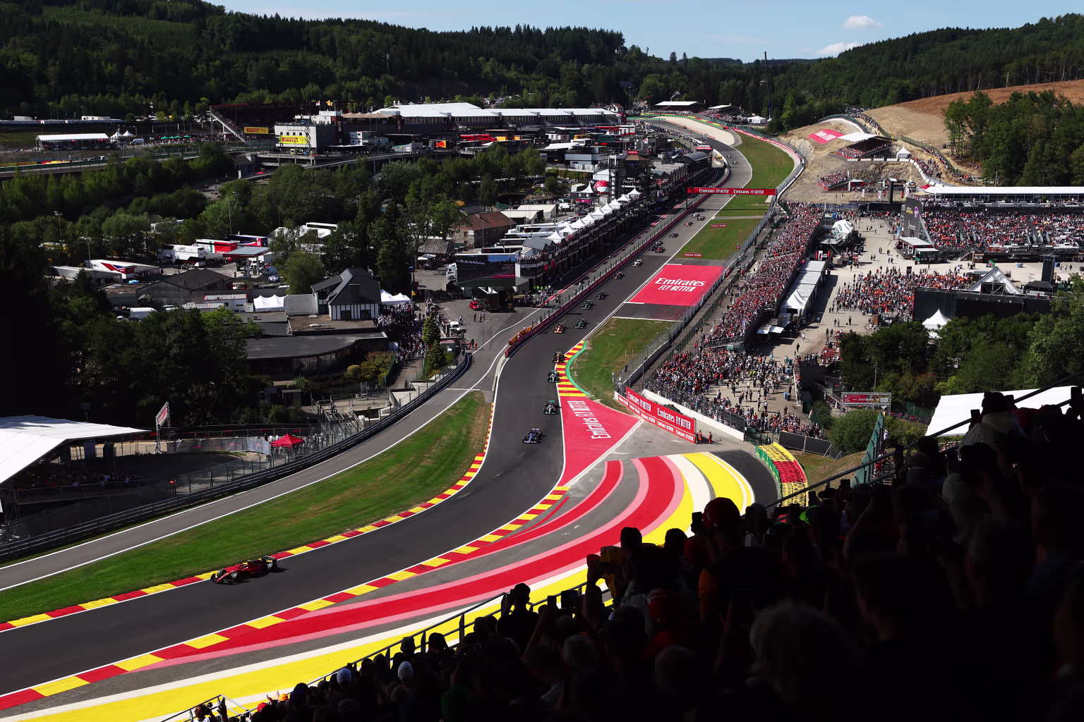 Fotografia de la curva 3 del circuito de Spa-Francorchamps