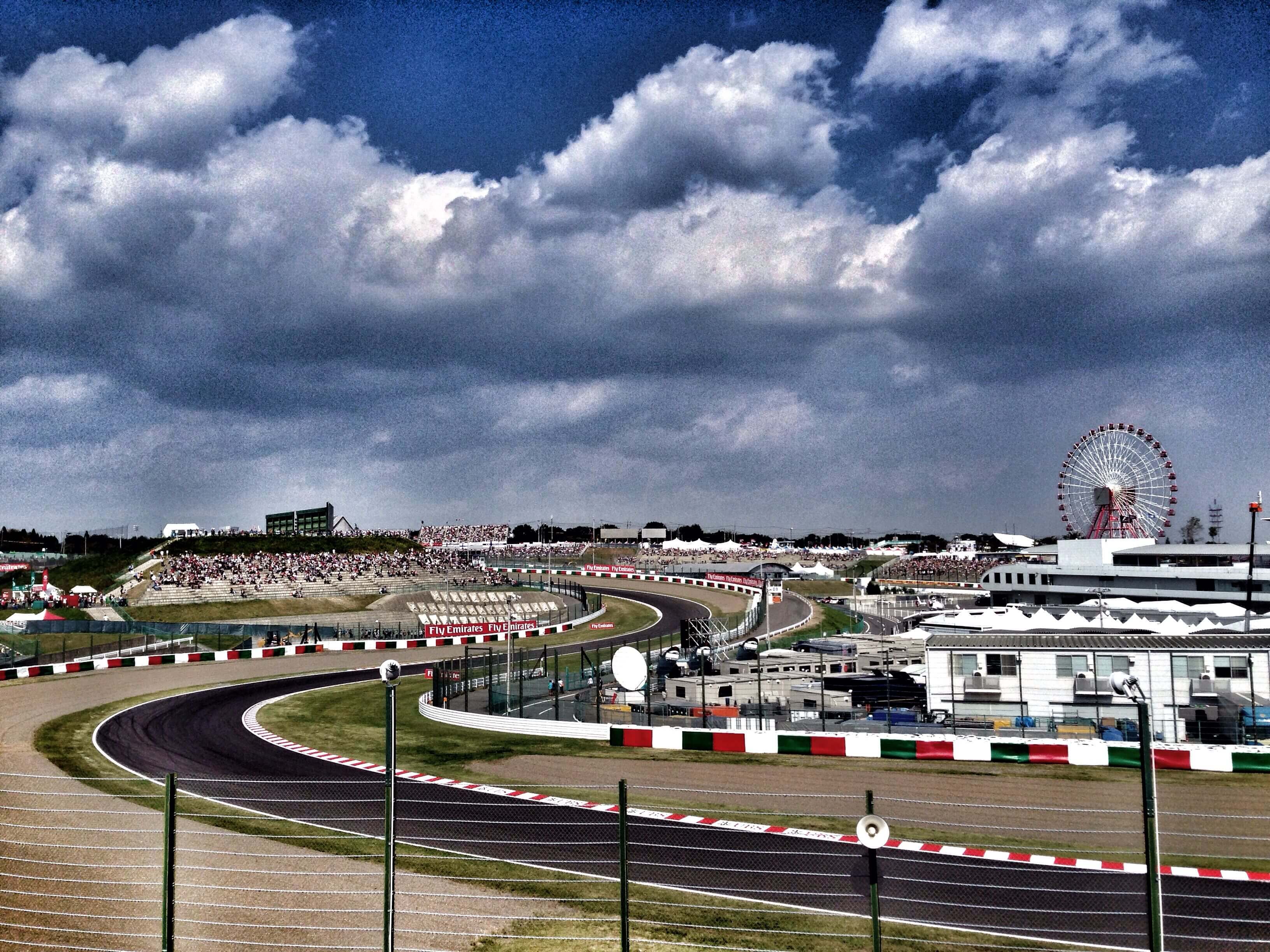 Fotografia de las curvas del circuito de suzuka 