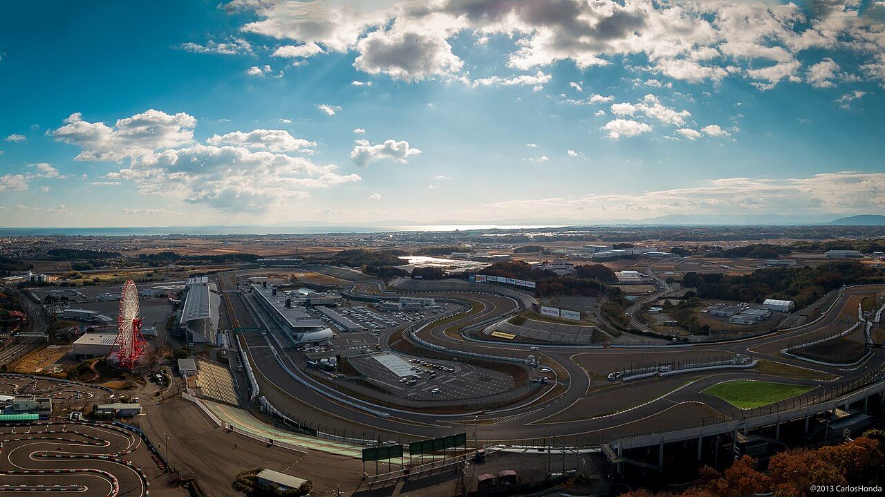 Imagen aerea de la pista de Suzuka Japon