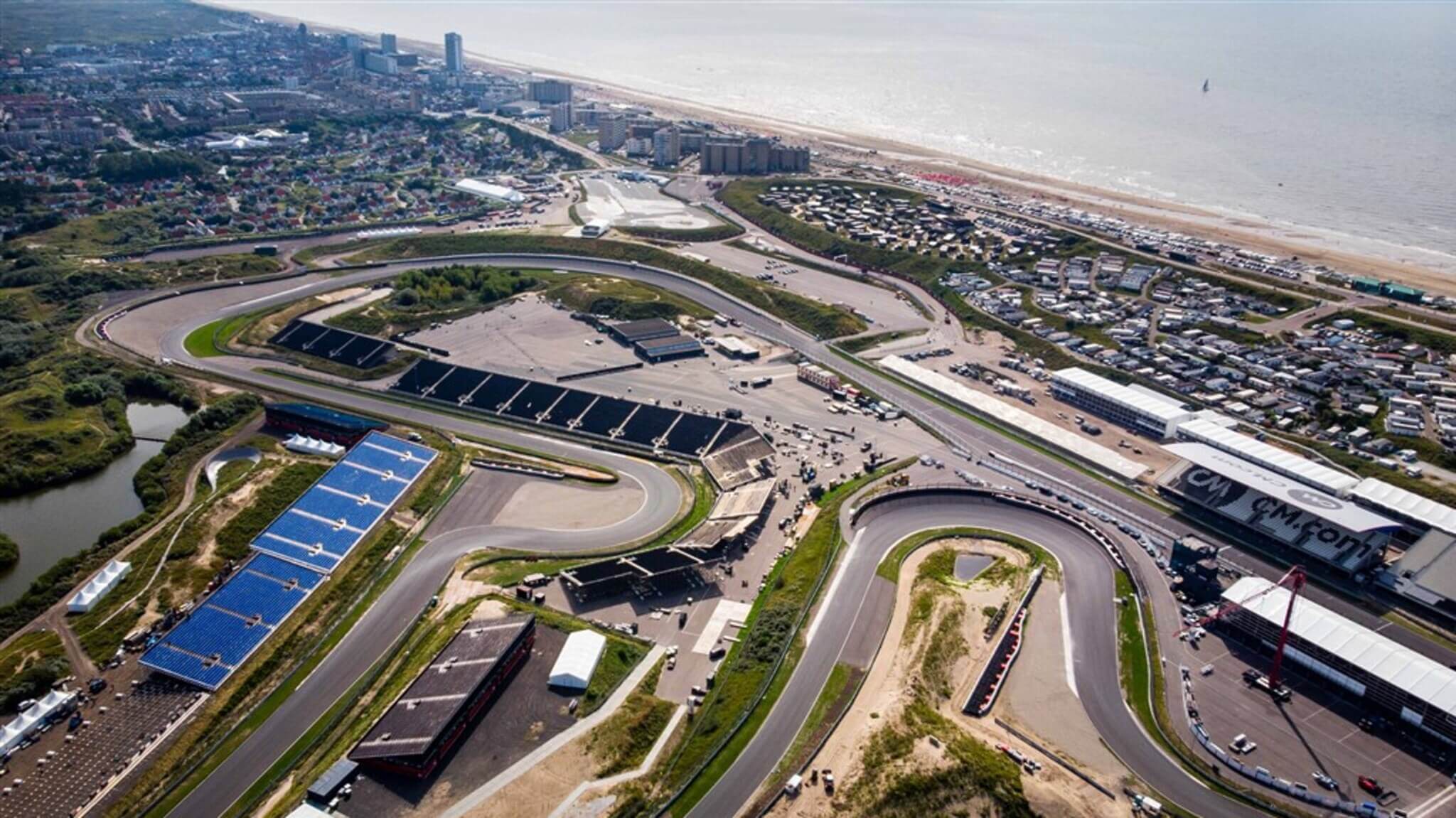 Imagen en altura del circuito de park zandvoort